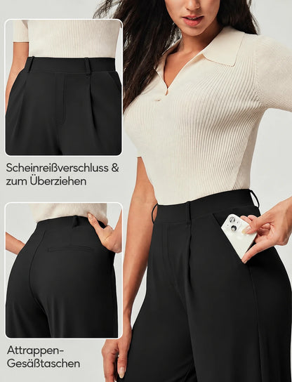 Arbeitshose mit hoher Taille und Taschen