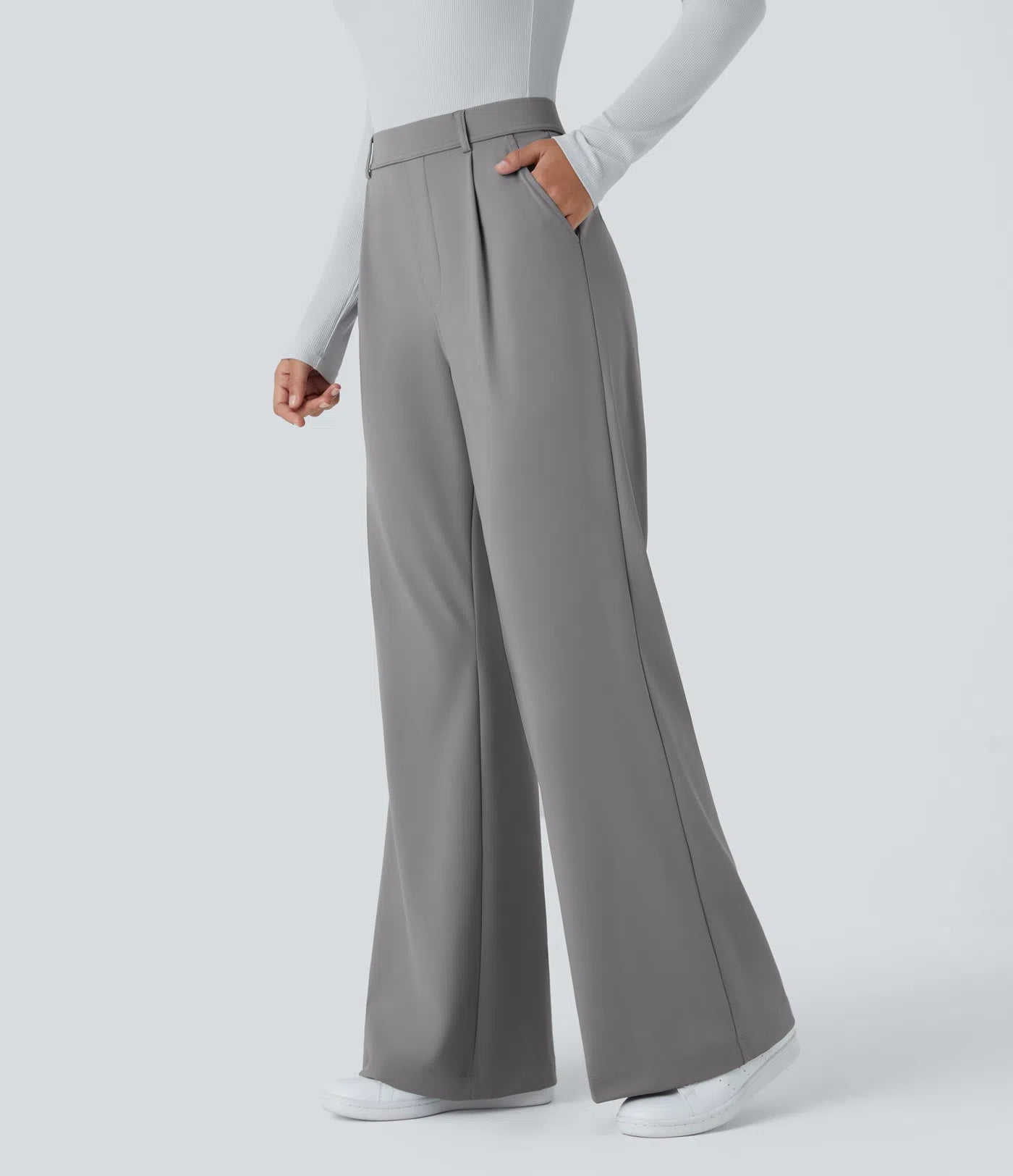 Arbeitshose mit hoher Taille und Taschen
