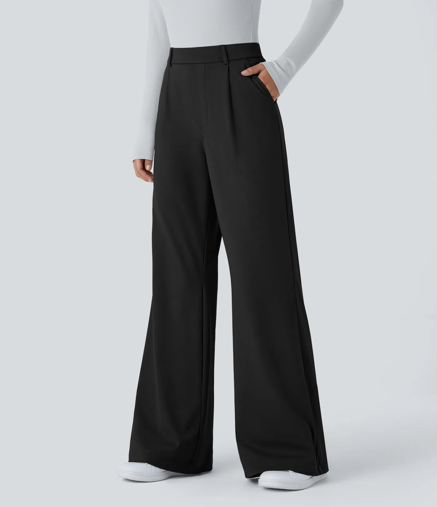 Arbeitshose mit hoher Taille und Taschen
