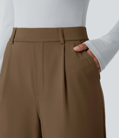 Arbeitshose mit hoher Taille und Taschen