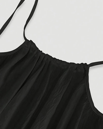Einfarbiges rückenfreies Cami-Kleid für Damen