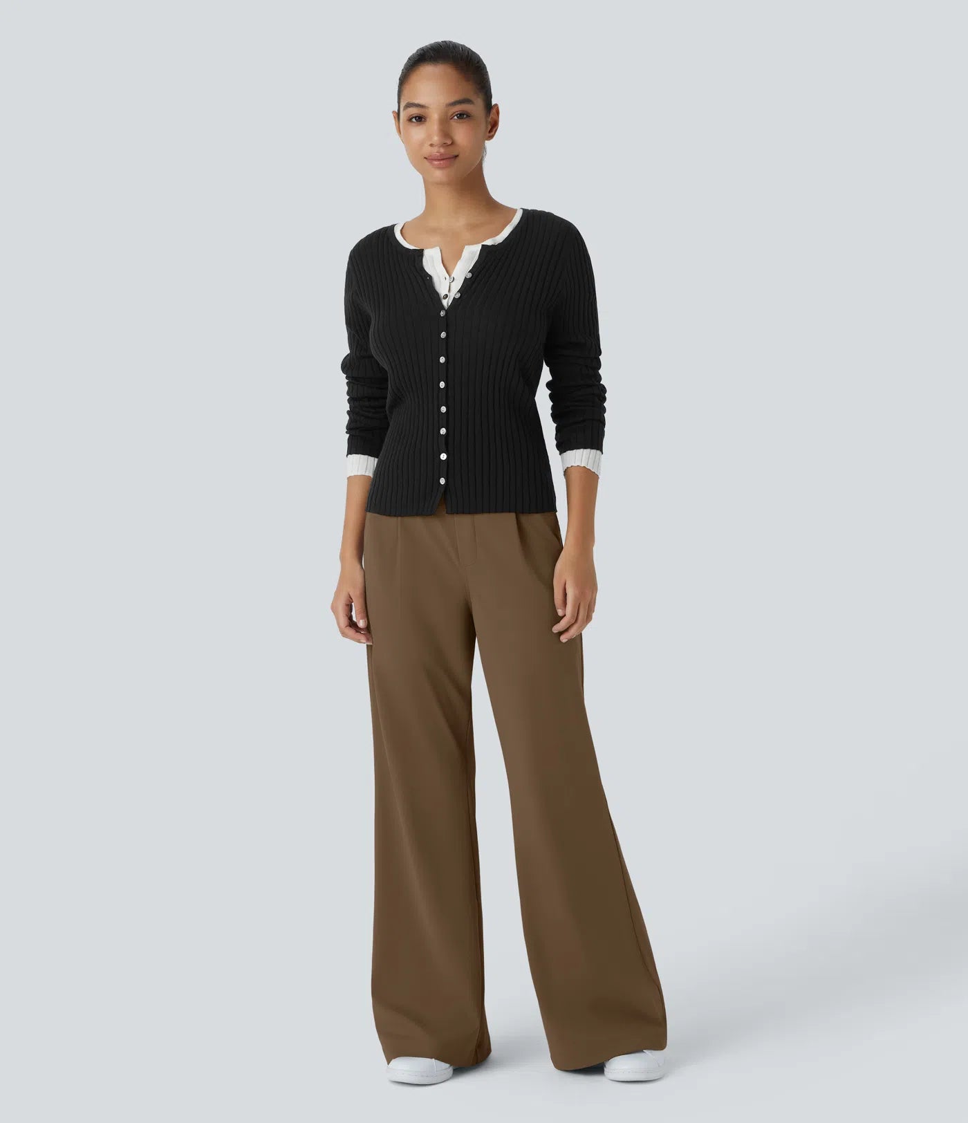 Arbeitshose mit hoher Taille und Taschen