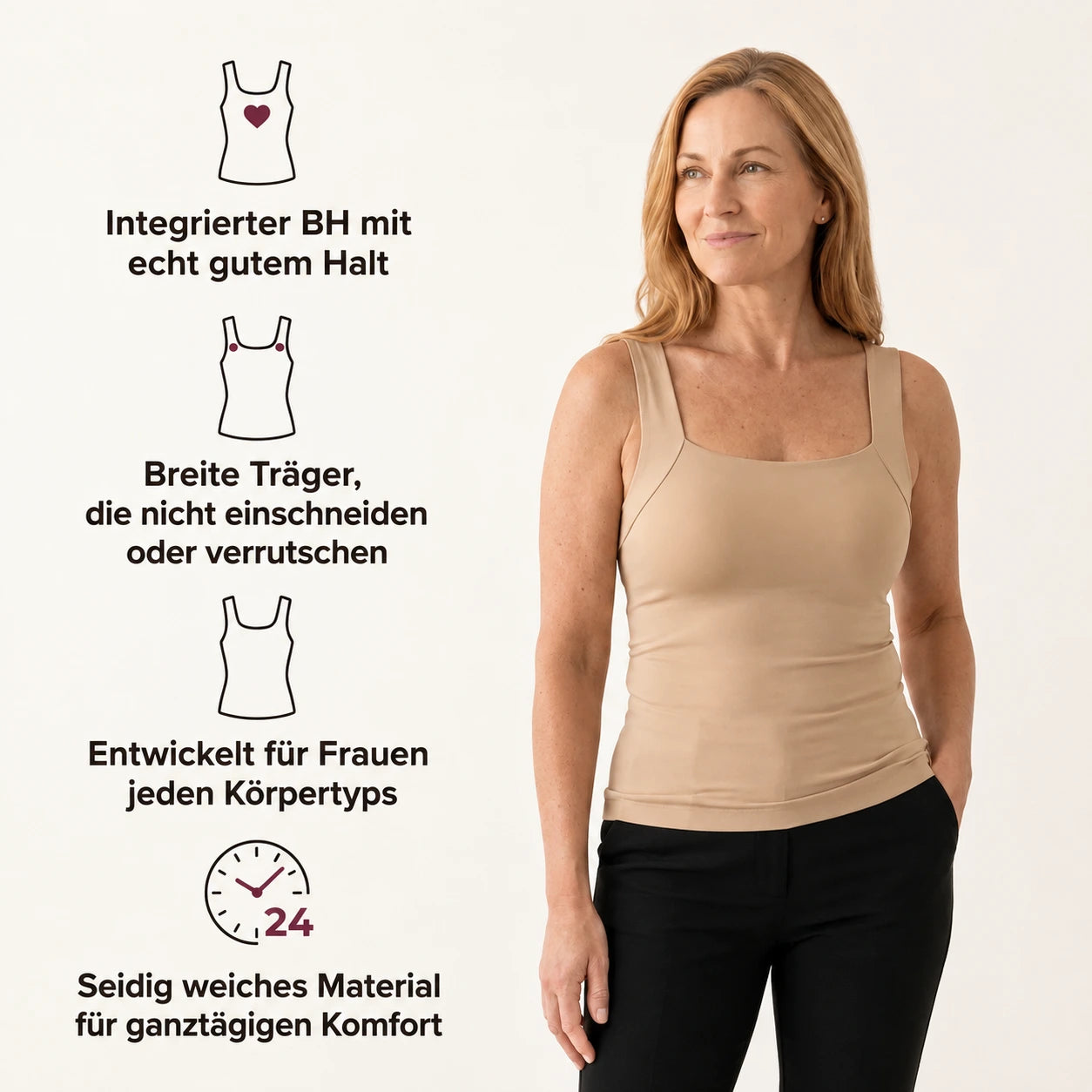 Komfort-Shaper-Tanktop mit integriertem BH