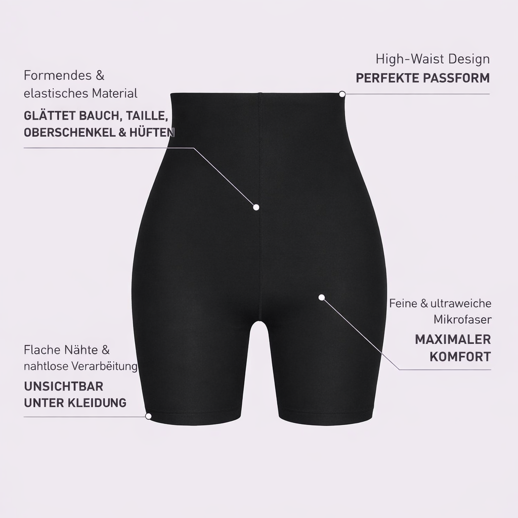 CELLUWEG Shapewear Shorts mit hoher Taille – Bauchkontrolle & nahtloser Komfort