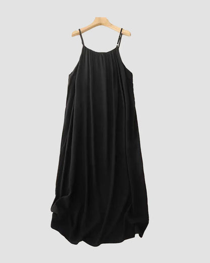 Einfarbiges rückenfreies Cami-Kleid für Damen