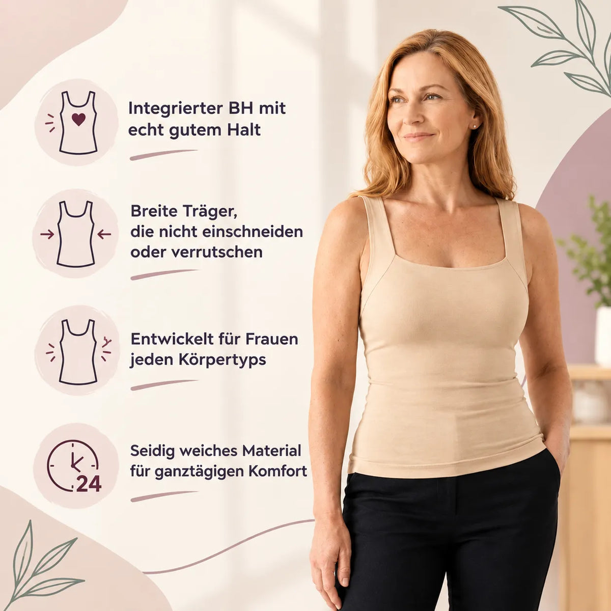 Komfort-Shaper-Tanktop mit integriertem BH
