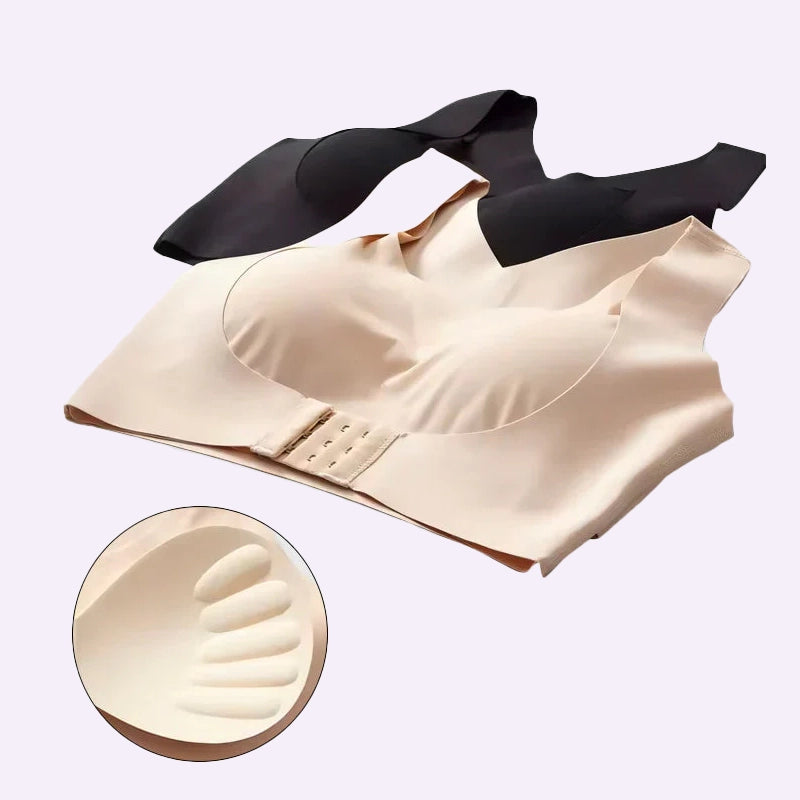 Front Closure Cross-Back Wireless Posture Bra