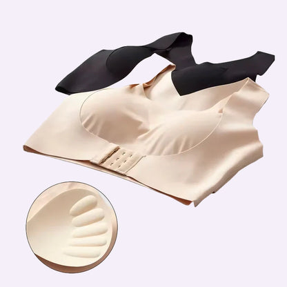Front Closure Cross-Back Wireless Posture Bra