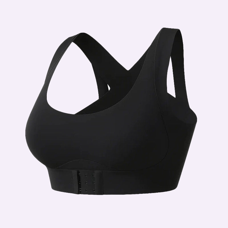 Front Closure Cross-Back Wireless Posture Bra