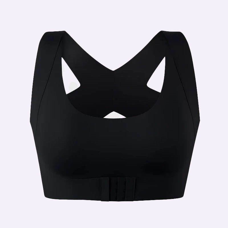 Front Closure Cross-Back Wireless Posture Bra
