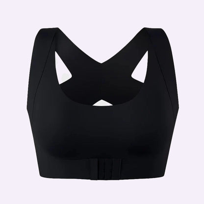 Front Closure Cross-Back Wireless Posture Bra