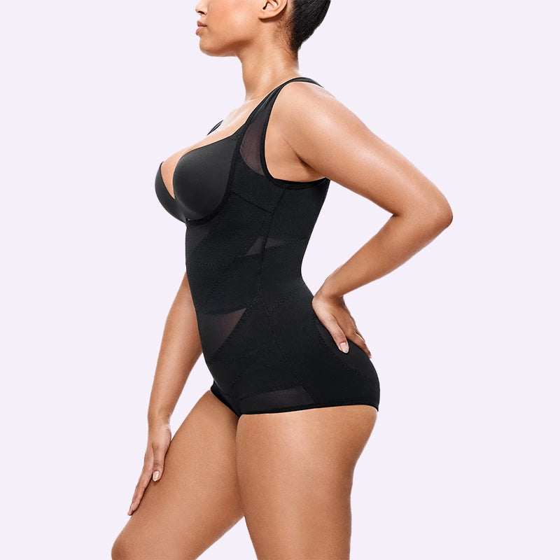 Atmungsaktiver Shapewear-Body mit Bauchkontrolle & Po-Lifting