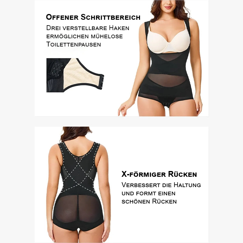 Atmungsaktiver Shapewear-Body mit Bauchkontrolle & Po-Lifting