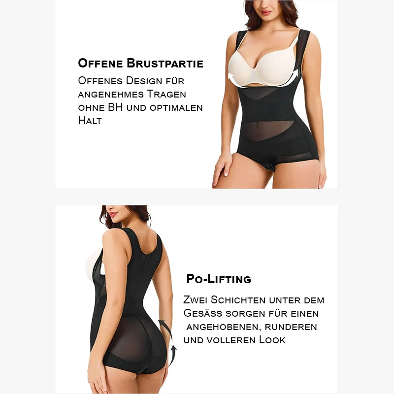 Atmungsaktiver Shapewear-Body mit Bauchkontrolle & Po-Lifting